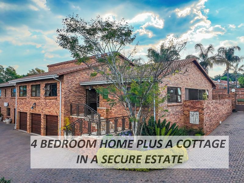 Spacious 4 Bedroom Family Home with 2 Bedroom Cottage, Solar Power and Pool in a Secure Estate