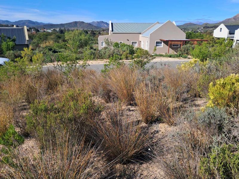 A view of a vacant residential plot featuring natural indigenous vegetation with established neighboring homes and mountain views in the background.