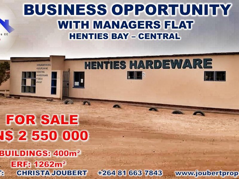 BUSINESS OPPORTUNITY WITH FLATLET FOR SALE IN HENTIES BAY – NAMIBIA - Photo 2