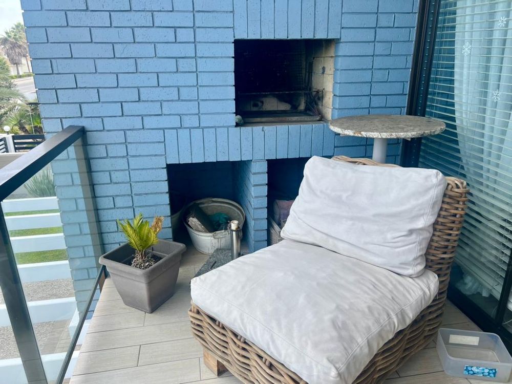 Outside the lounge- outdoor BBQ