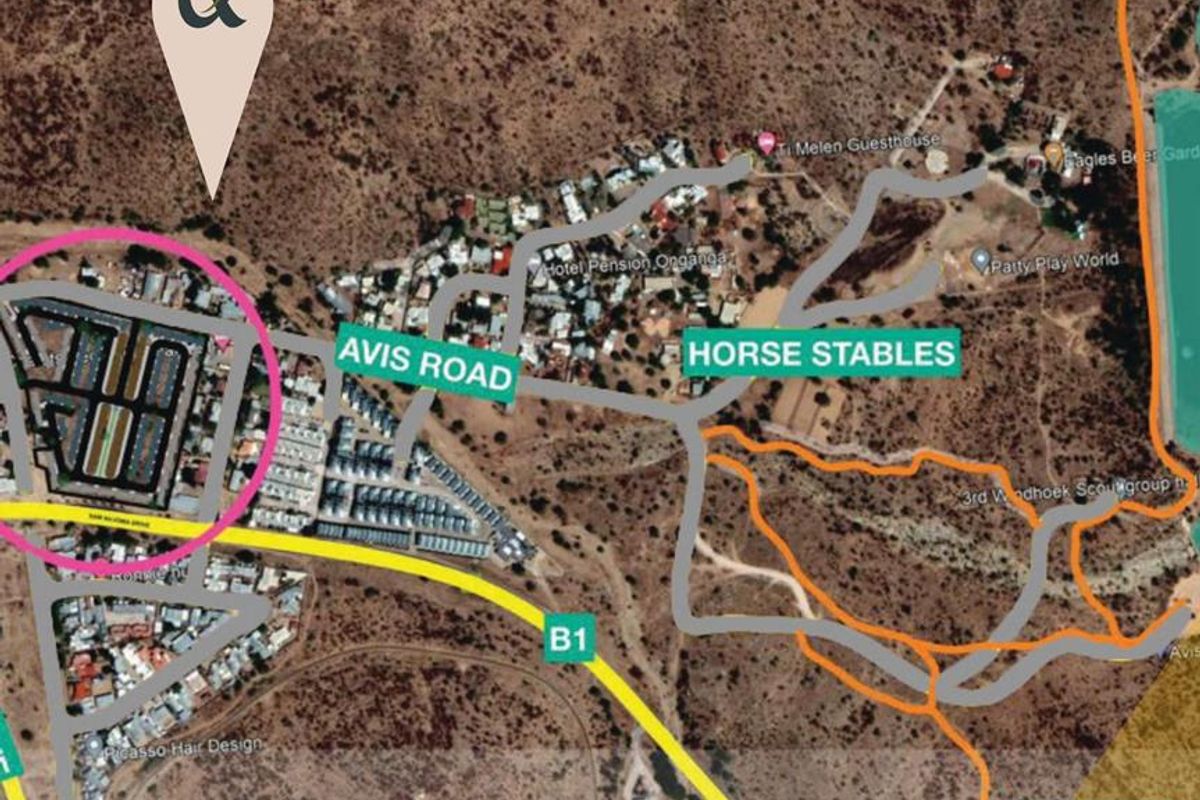 An aerial map view showing the location of the property in relation to local roads, landmarks, and amenities.