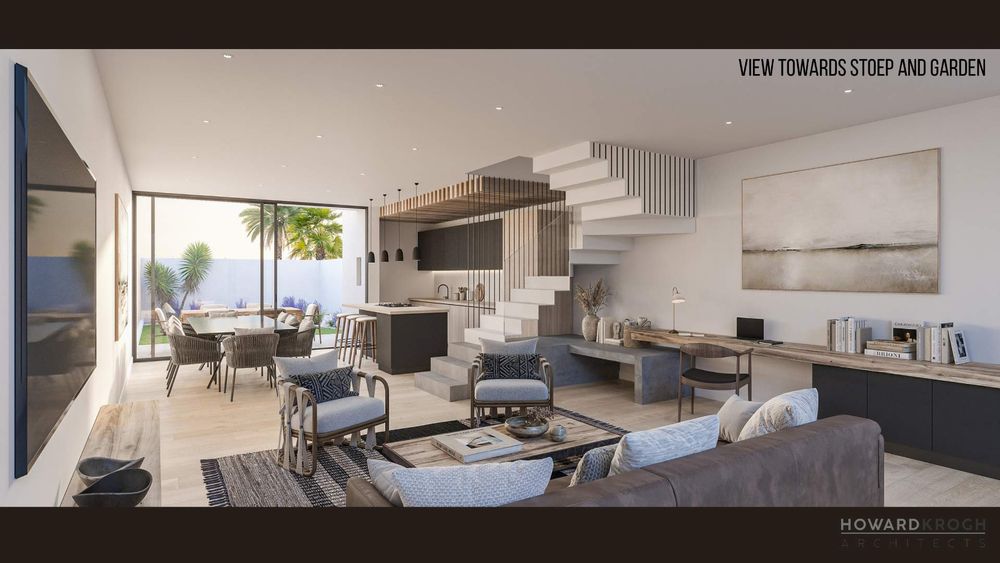 Over view of the open plan living area,kitchen and dining area