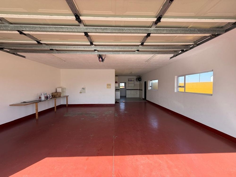 Double garage and laundry area