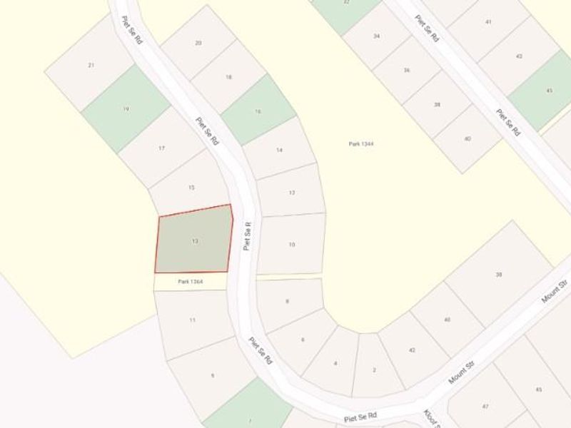 A cadastral map showing the location and boundaries of the residential vacant land plot within the estate.
