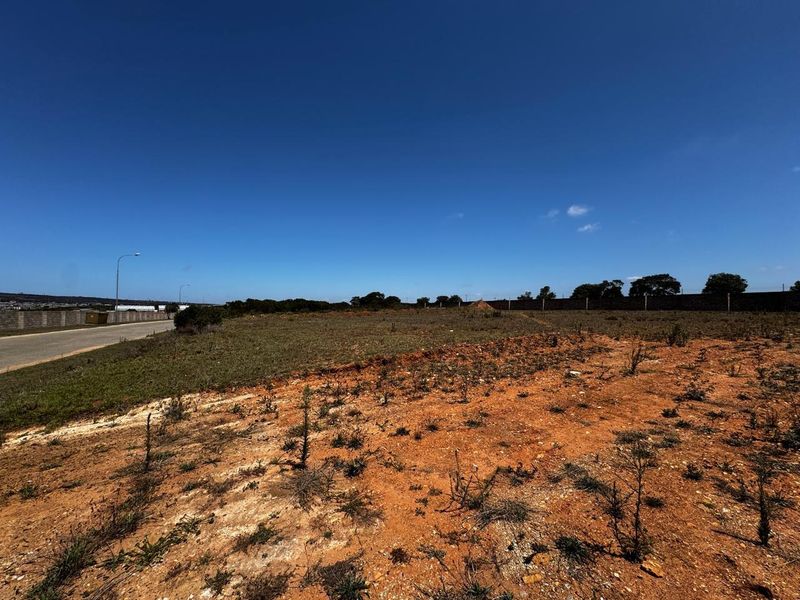 A vacant industrial land plot featuring perimeter walling and direct access to a paved road, suitable for future development.