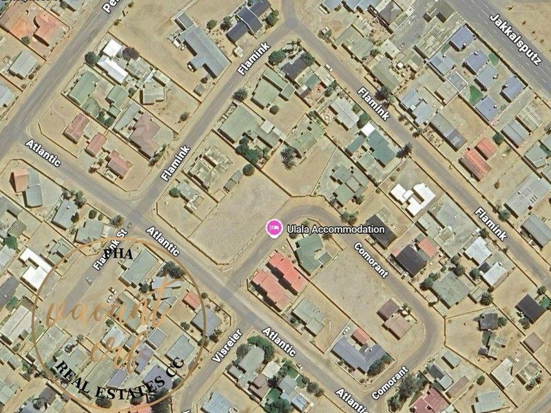 An aerial view of a residential neighborhood showing street layouts and surrounding properties.