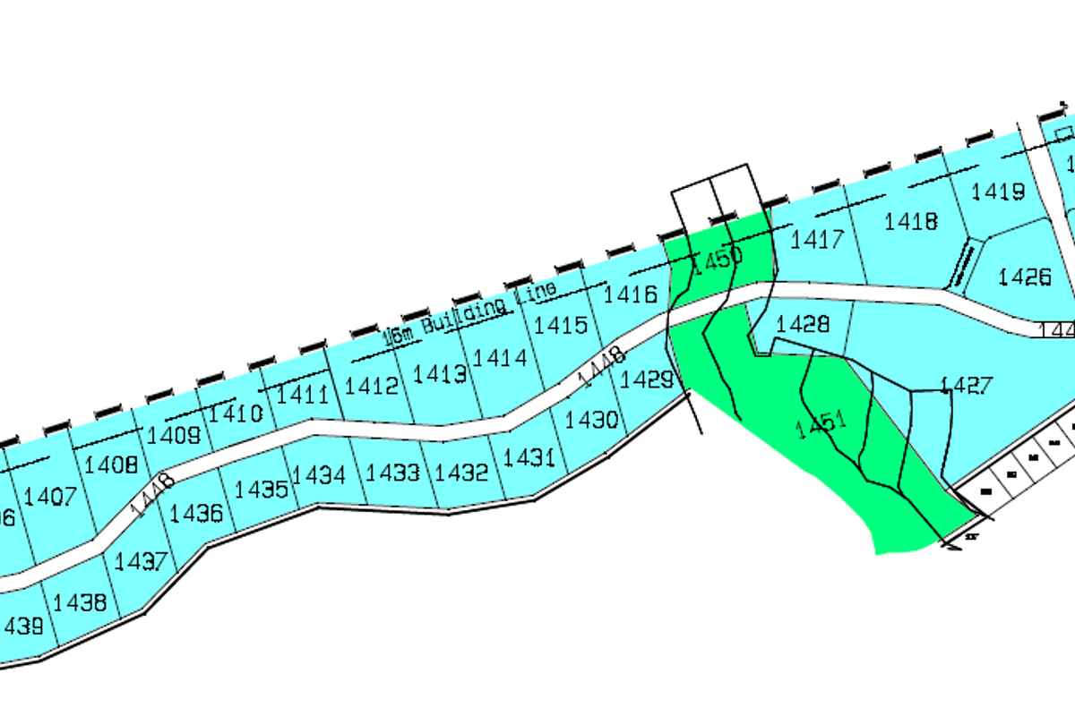 A detailed site layout plan showing multiple commercial land plots, road access, and building lines for the development.