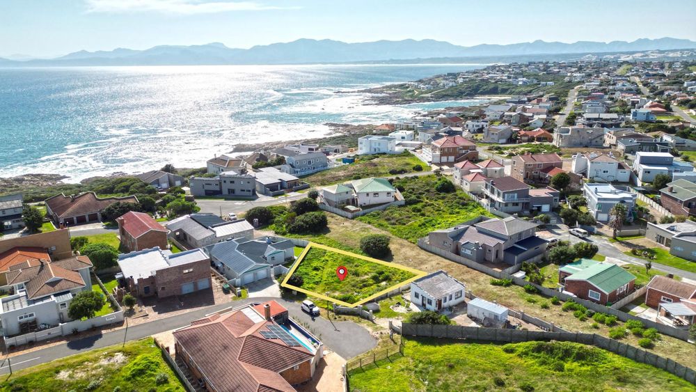 Location of our Plot (±170 metres from Sea) - with Hermanus coastline in background.