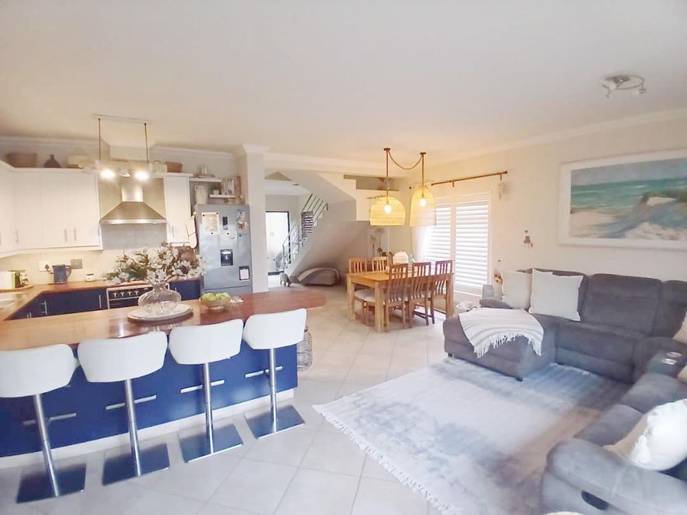 view of the open plan kitchen, dining area,and lounge