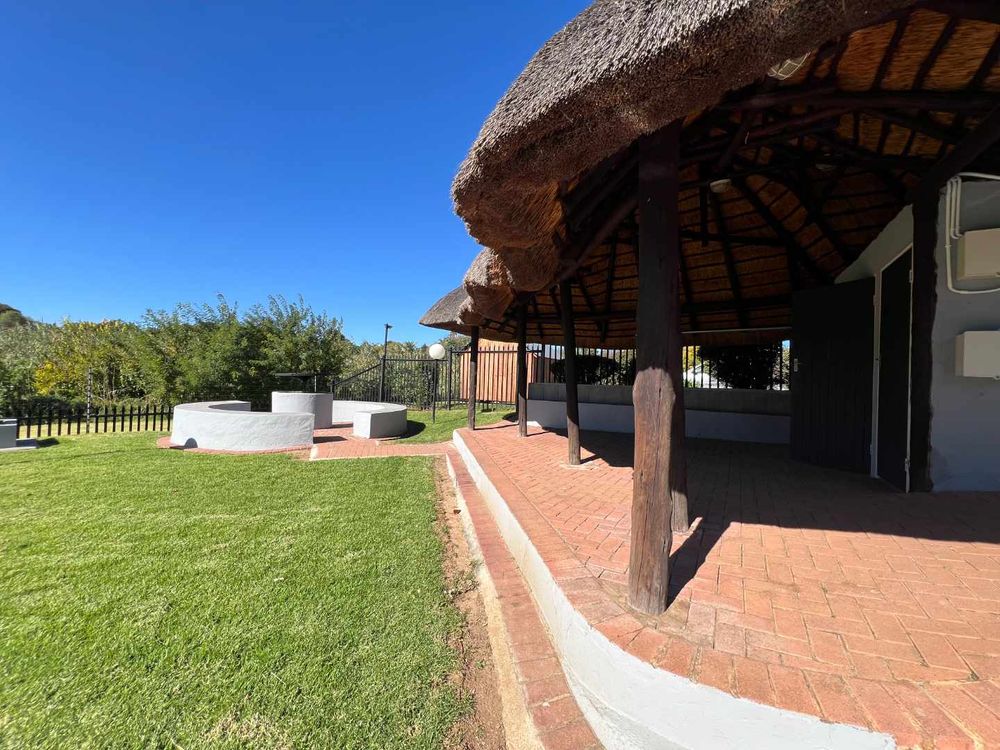 Complex braai area and thatch