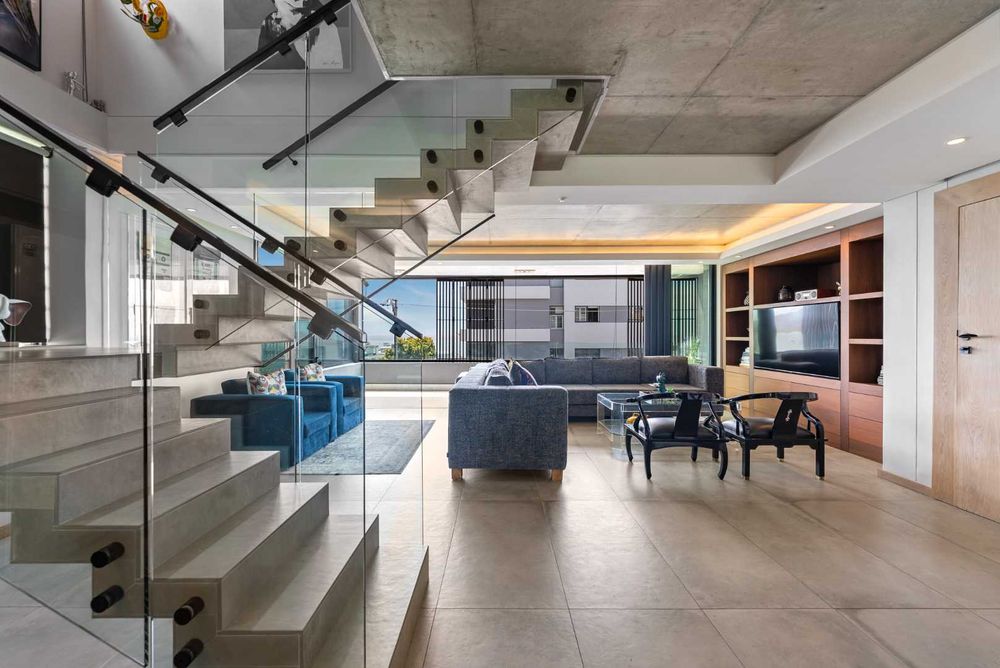 Living room and stairs