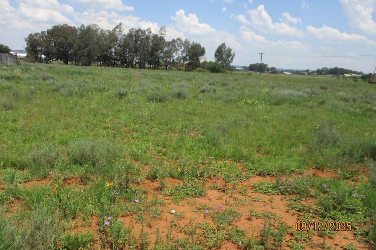 A view of the vacant residential land featuring natural grass coverage and scattered trees in the background.