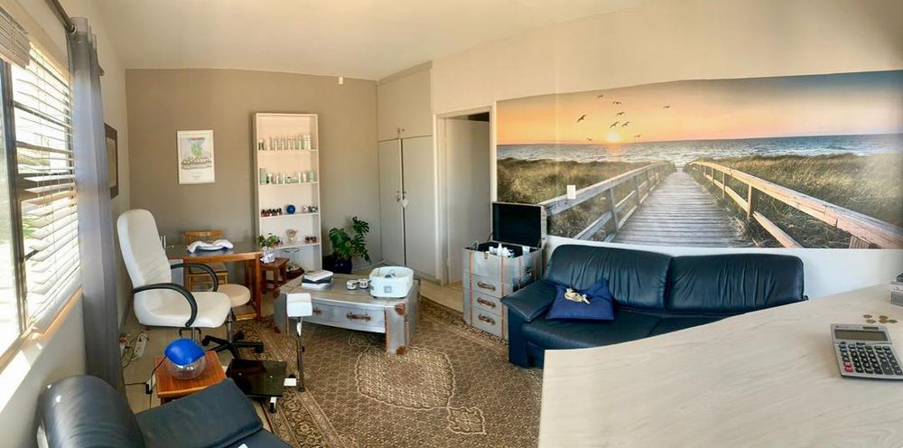 The lounge area of the flat- now used as spa