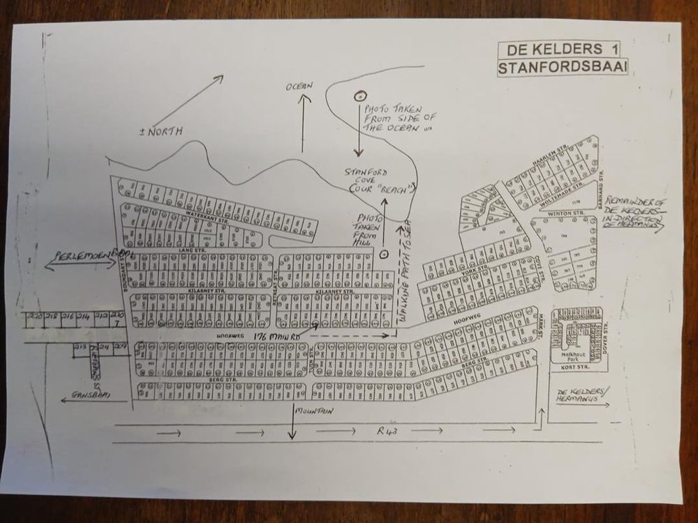 Map on which this Plot is marked, showing foot path to Stanfords Cove.
