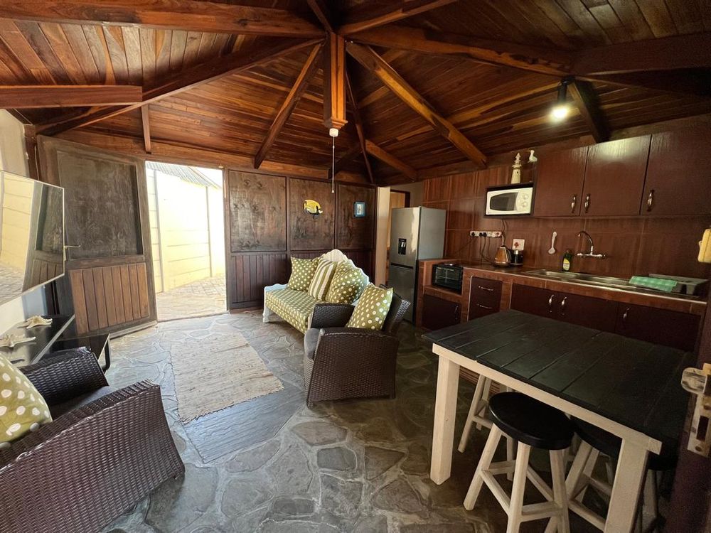 Open space kitchen and lounge of flat