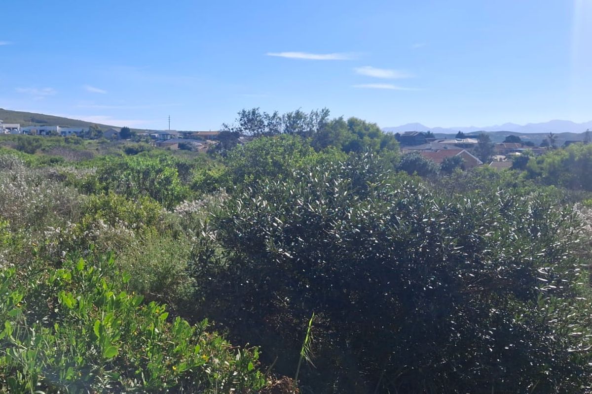 A scenic view of the surrounding landscape and residential neighborhood from the vacant residential plot.