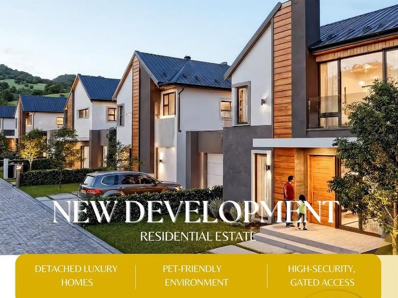 Modern townhouse development featuring contemporary architectural design, clean lines, and high-quality exterior finishes within a secure residential estate.