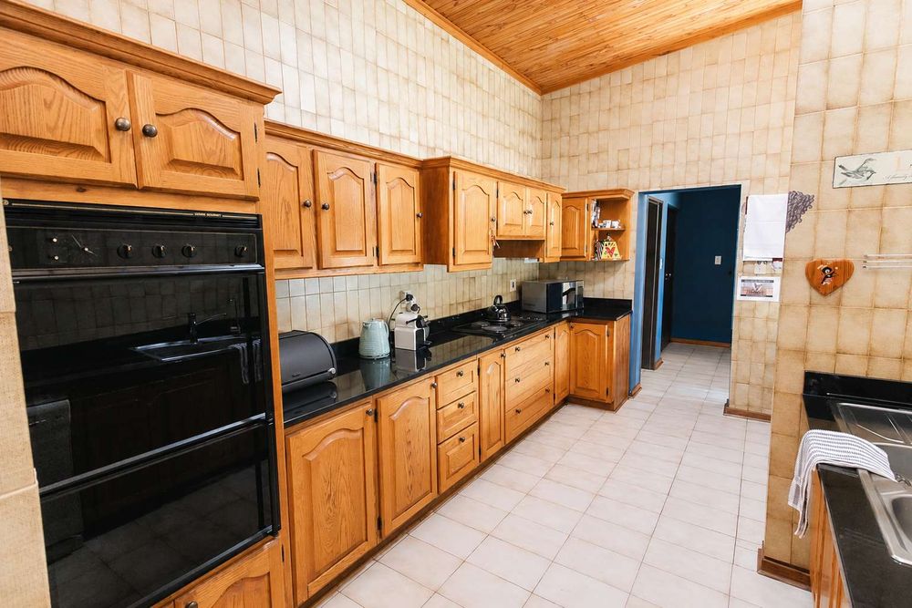 Kitchen with granite tops