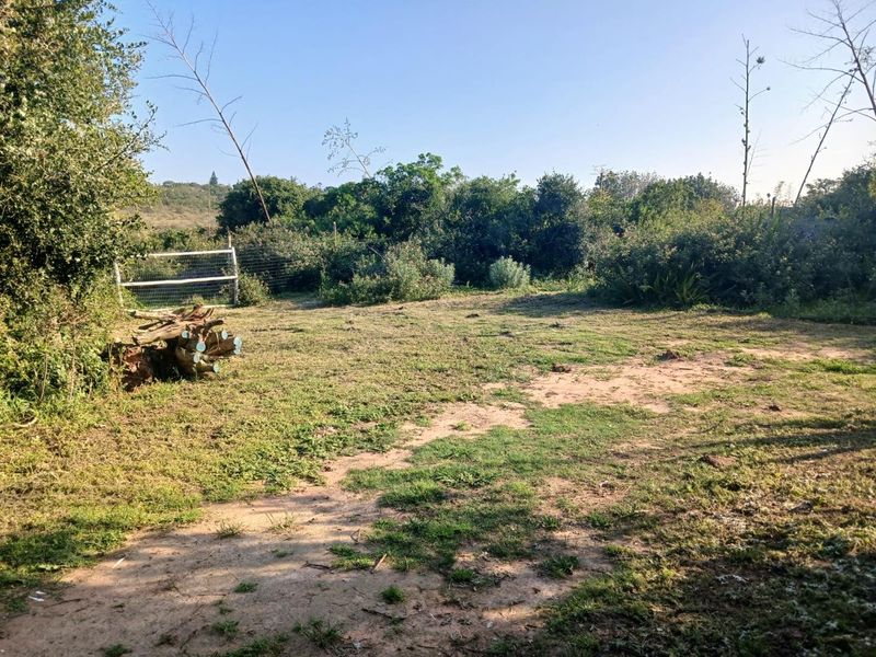 A view of the vacant residential land featuring natural vegetation, mature trees, and existing wire fencing along the perimeter.