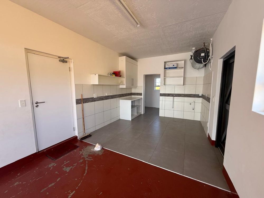 Double garage and laundry area