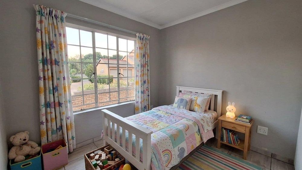 The 3rd bedroom will fit a double bed. The furniture in this photo has been digitally staged using AI. 