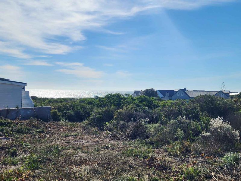 A scenic view overlooking coastal vegetation with the ocean visible in the distance, showcasing the natural landscape of the vacant residential property.