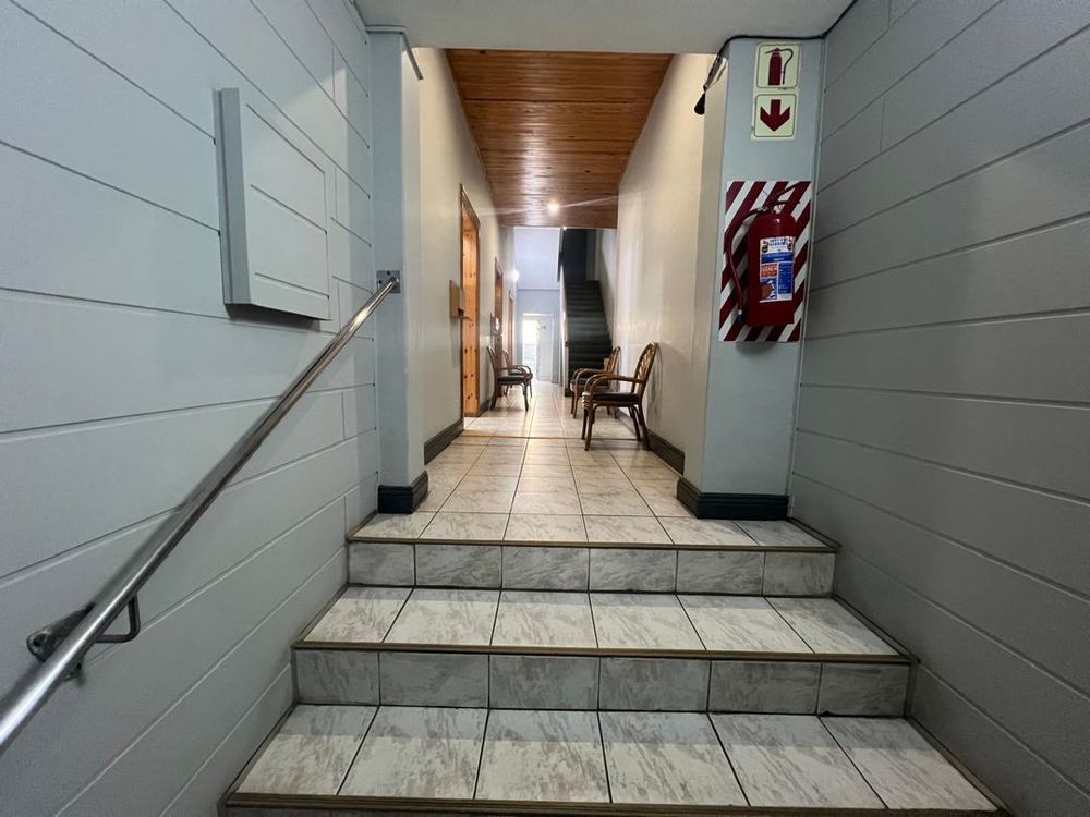 Stairway leading to offices