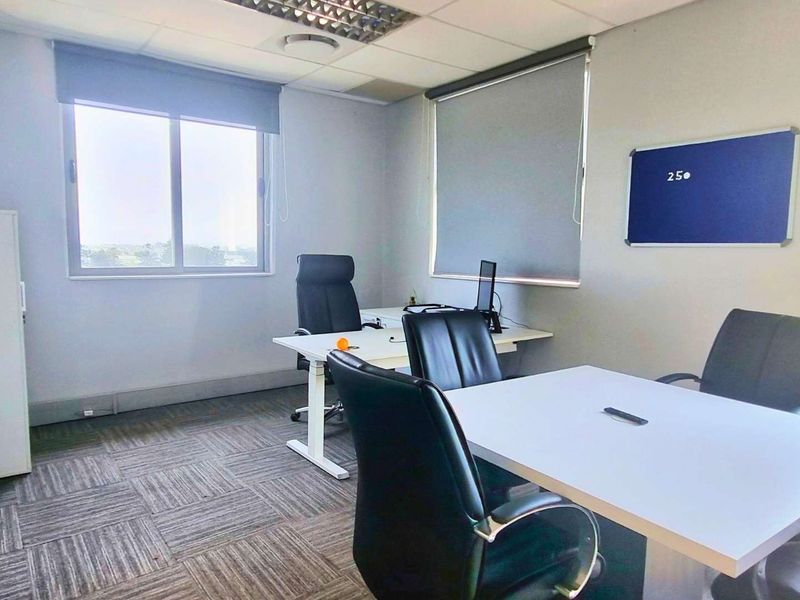 ±320 m2 first-floor HQ office in La Lucia Ridge. Gross R170/m2 (ex VAT). Fibre, lift, backup power & water, security. Avail. 01 Feb 2026 - Photo 5