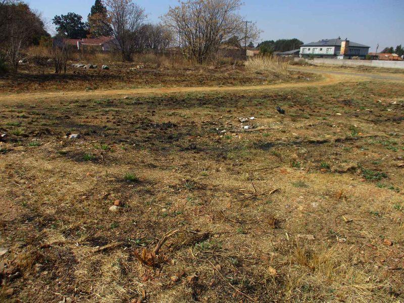 A view of an undeveloped residential plot featuring dry, natural vegetation and signs of recent ground scorching.