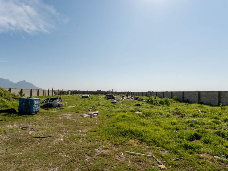 A vacant residential plot featuring a perimeter boundary wall and open grass area, requiring clearing and site preparation.