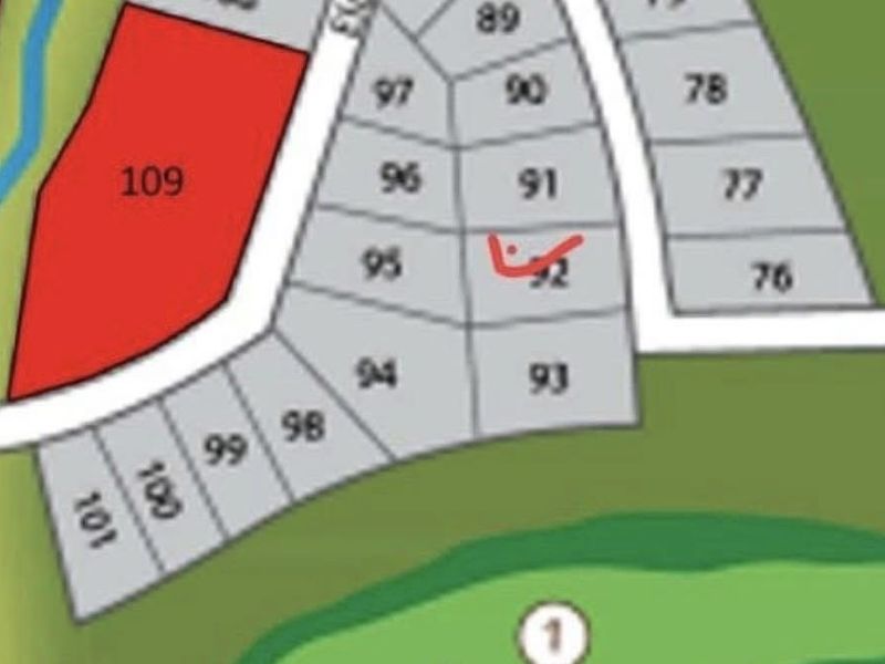 A site map or layout plan highlighting specific residential land plots within the estate.