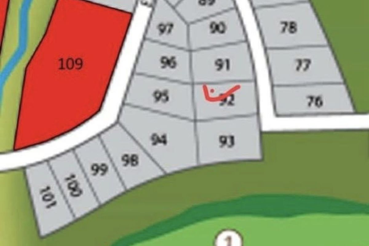 A site map or layout plan highlighting specific residential land plots within the estate.