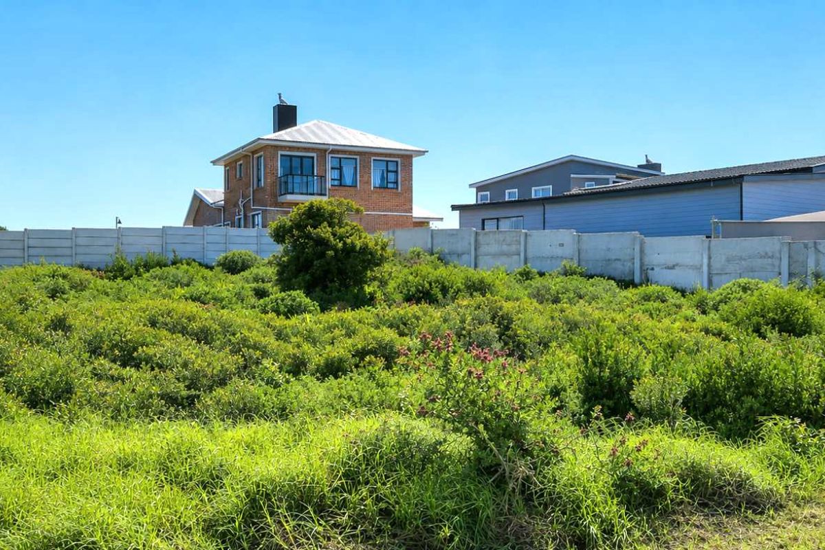 A vacant residential plot featuring established natural vegetation and enclosed by precast concrete boundary walls in a developed neighborhood.