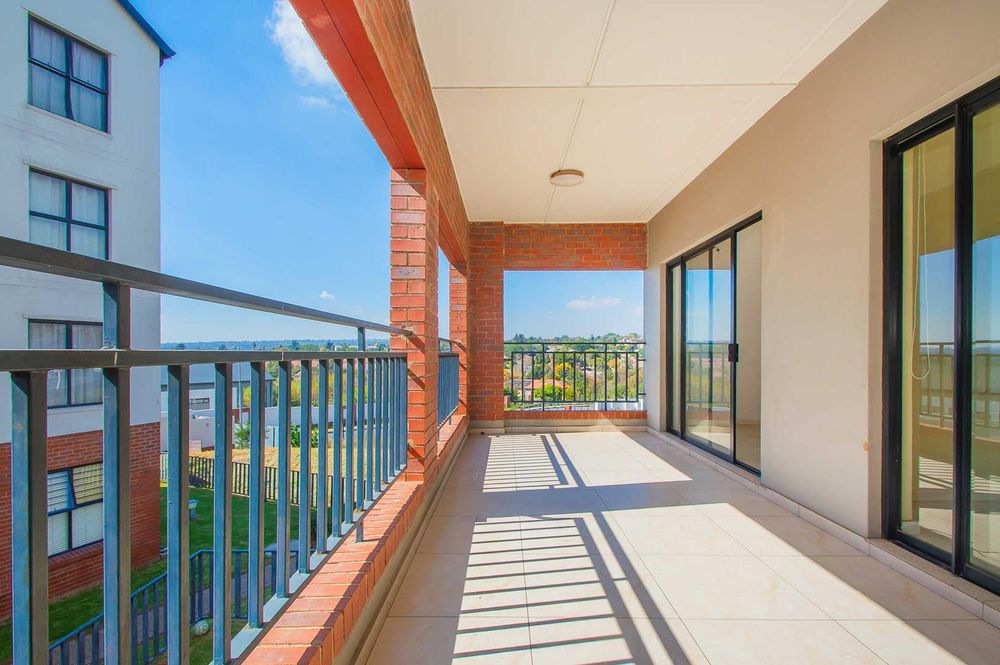 Large private balcony with views