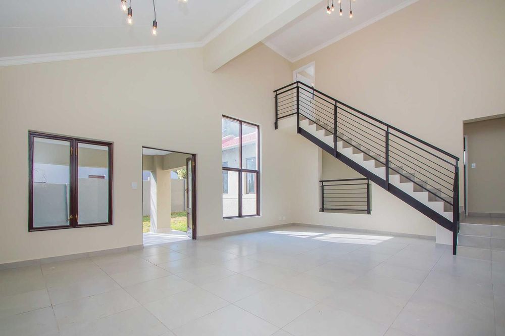 Natural light with French doors open out to garden