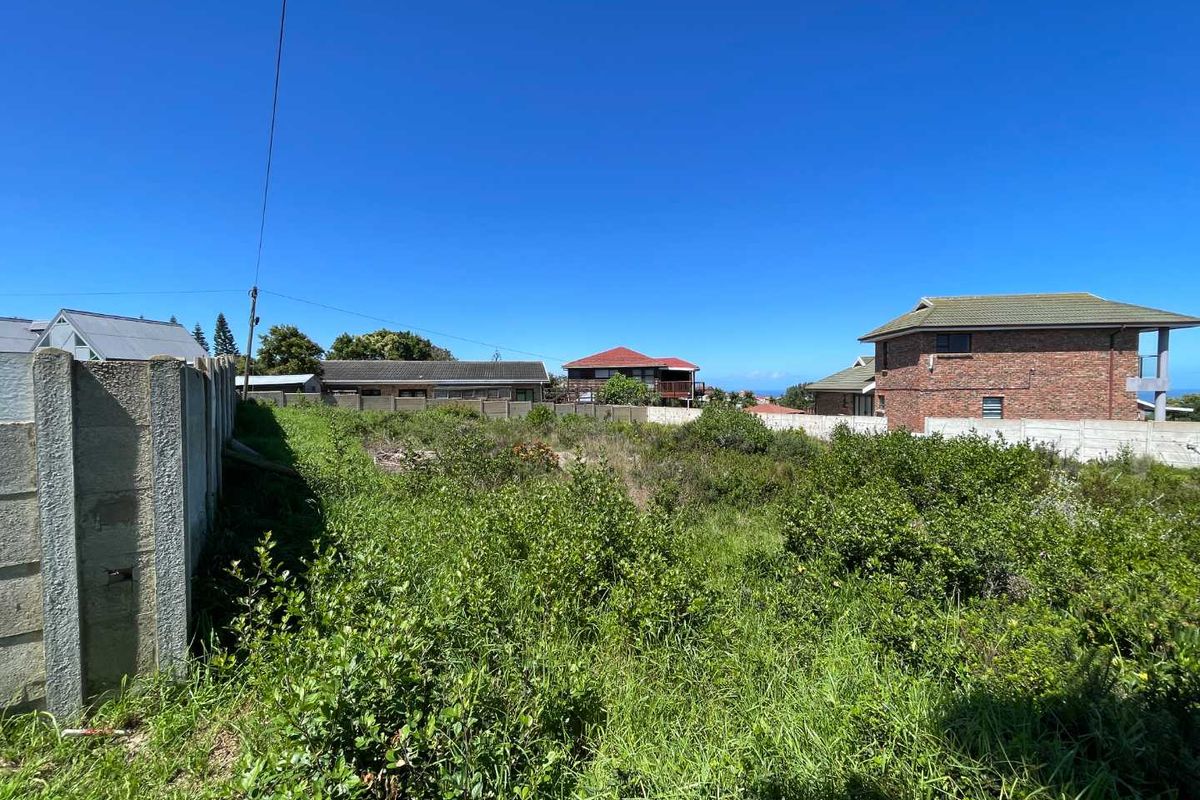A vacant residential plot featuring a precast concrete boundary wall and dense overgrown vegetation, situated in a developed neighborhood.