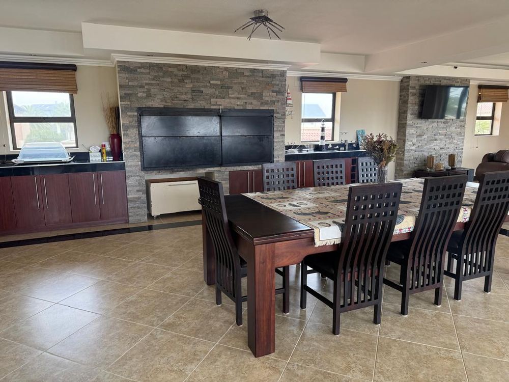 Dining area with indoor BBQ