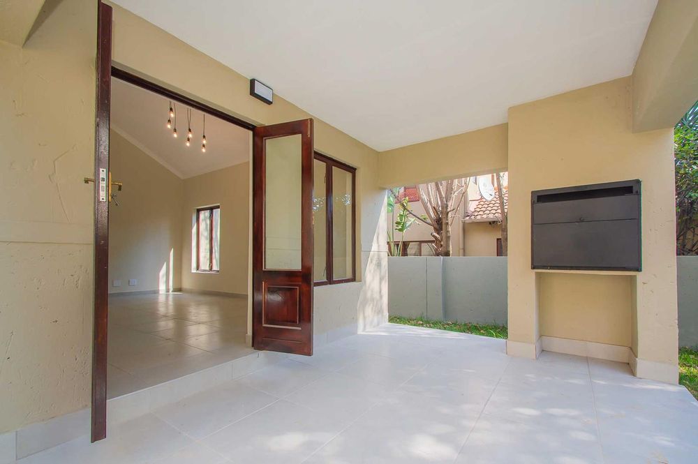 Covered patio off lounge