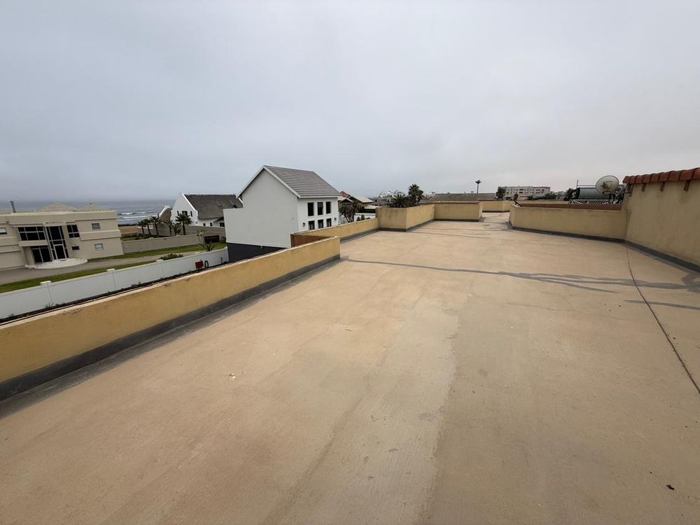 Rooftop with distant sea view