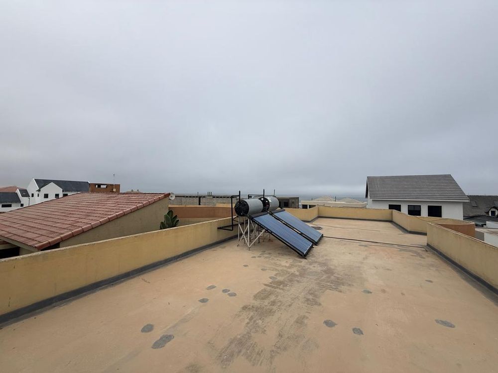 Rooftop with distant sea view