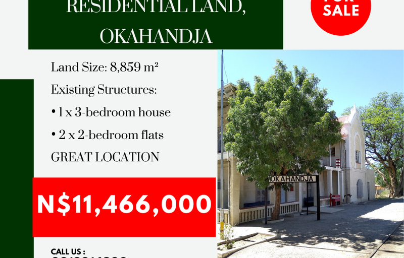 FOR SALE - INVESTMENT OPPORTUNITY FOR NEW DEVELOPMENT, OKAHANDJA, NAMIBIA