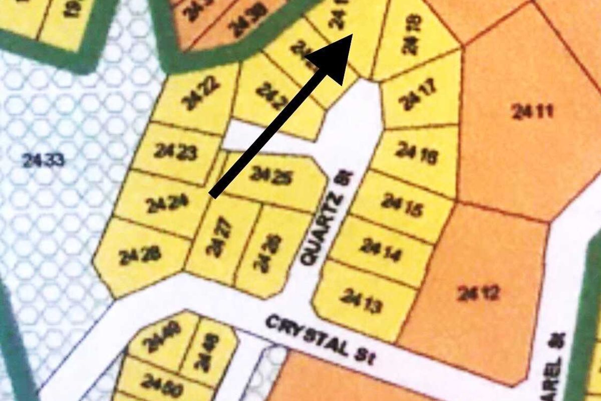A cadastral map showing the layout and location of the residential land plot within the estate.