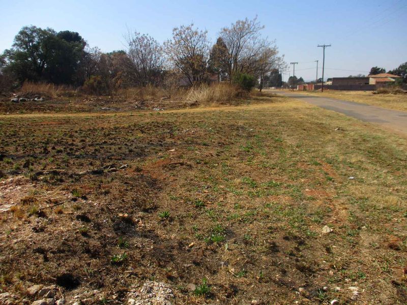 A view of the vacant residential land plot adjacent to a paved street with visible utility infrastructure.