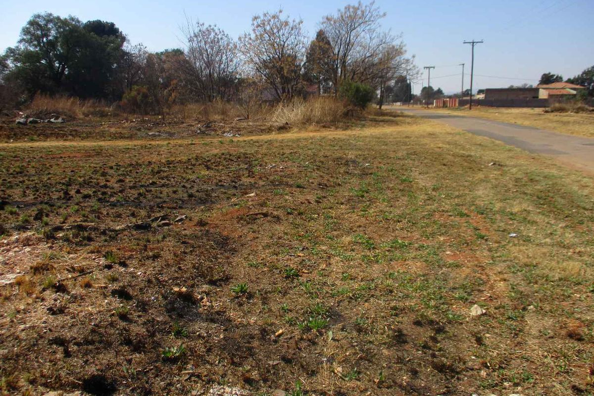 A view of the vacant residential land plot adjacent to a paved street with visible utility infrastructure.