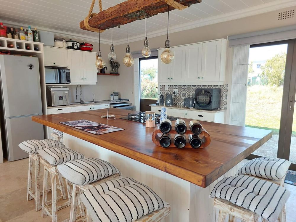 Bar stools around island