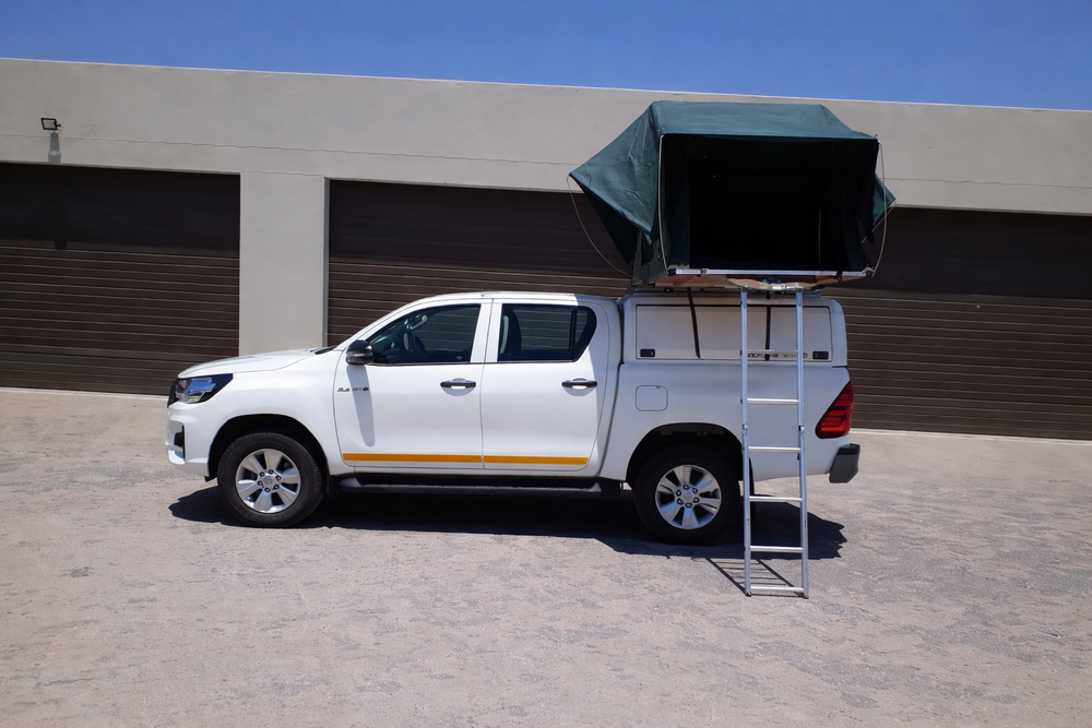 Bakkie with rooftop tent