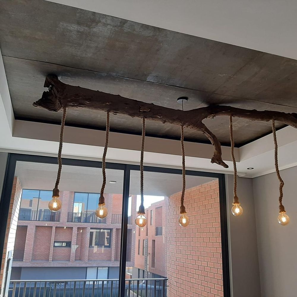 Beautiful driftwood lighting 
