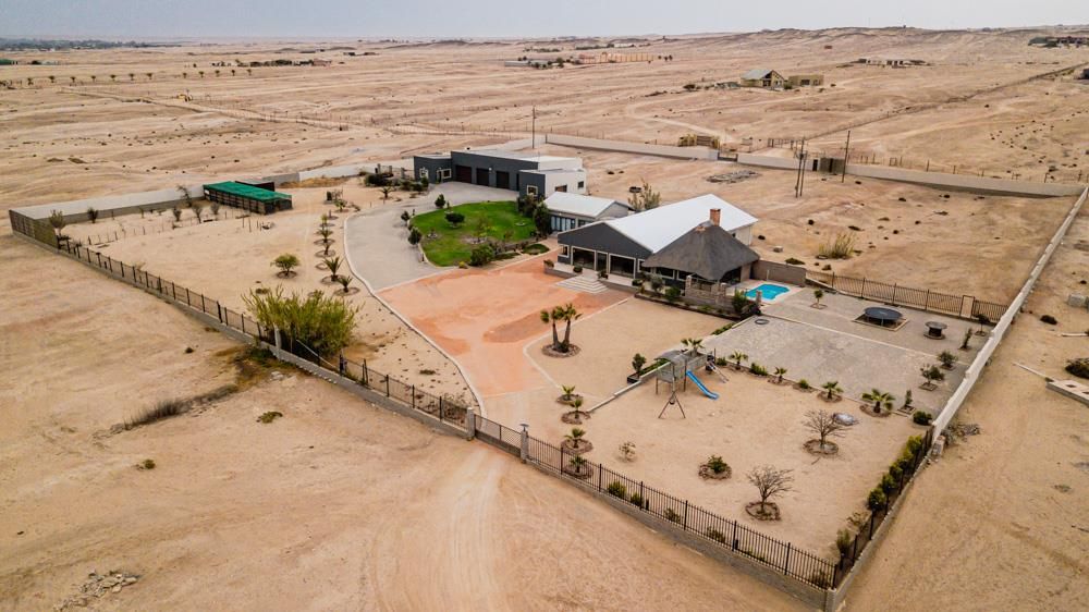 Aerial view of the property