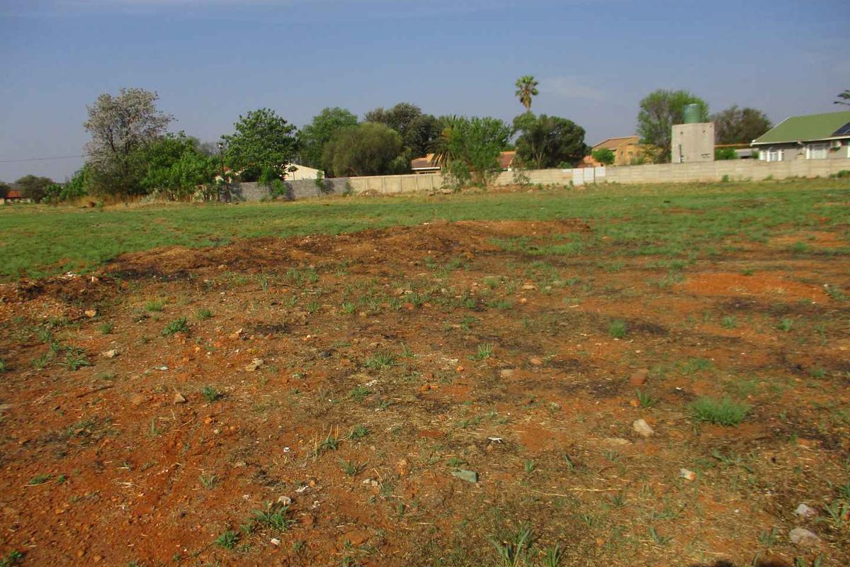A view of a vacant residential plot featuring natural ground cover and a perimeter boundary wall.