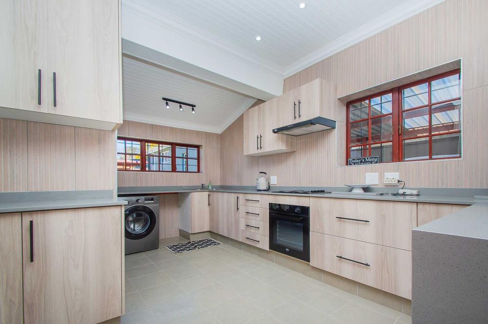 Banks of cupboards and counter space